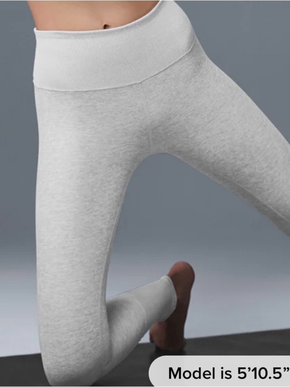 ALO Yoga Light Gray Seamless High-Rise Leggings - Picture 2 of 10